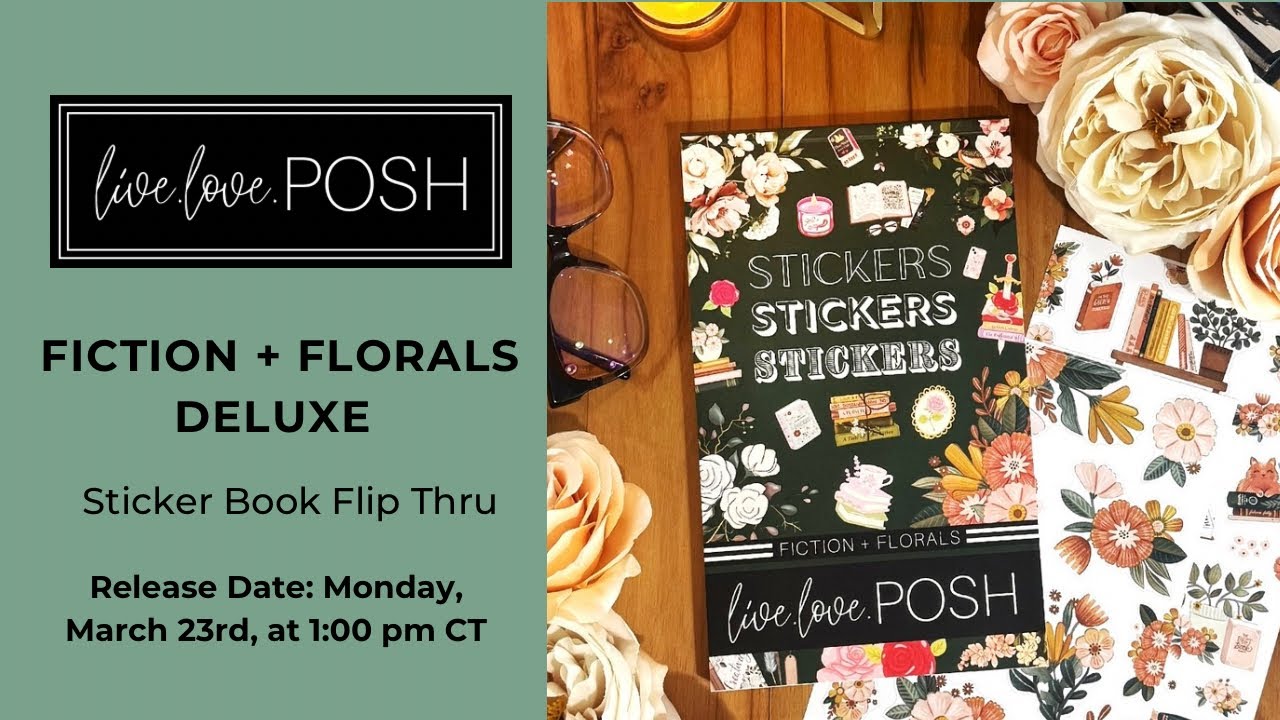 FICTION + FLORALS DELUXE STICKER BOOK FLIP THROUGH 