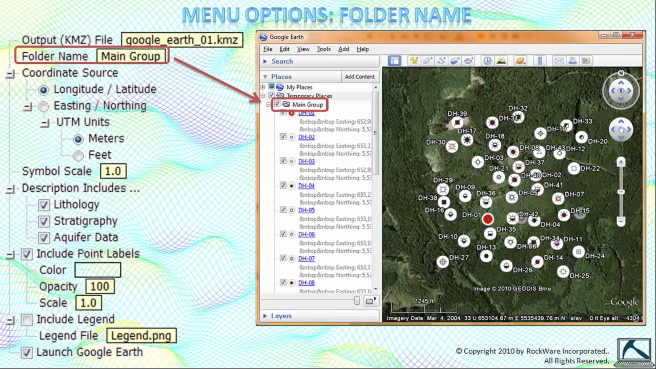 (RTR 3.2.1.4) Plotting Borehole Locations in Google Earth - Advanced