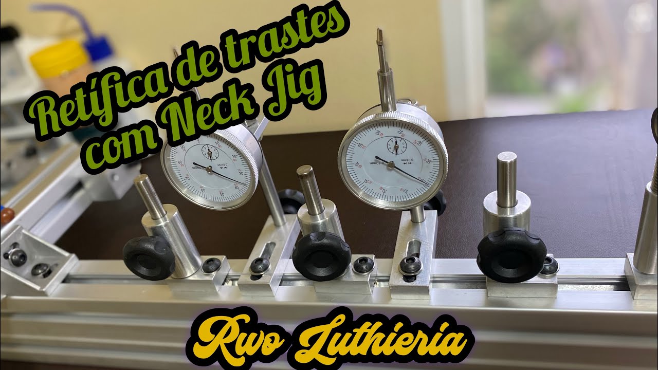 Retífica de trastes com Neck Jig