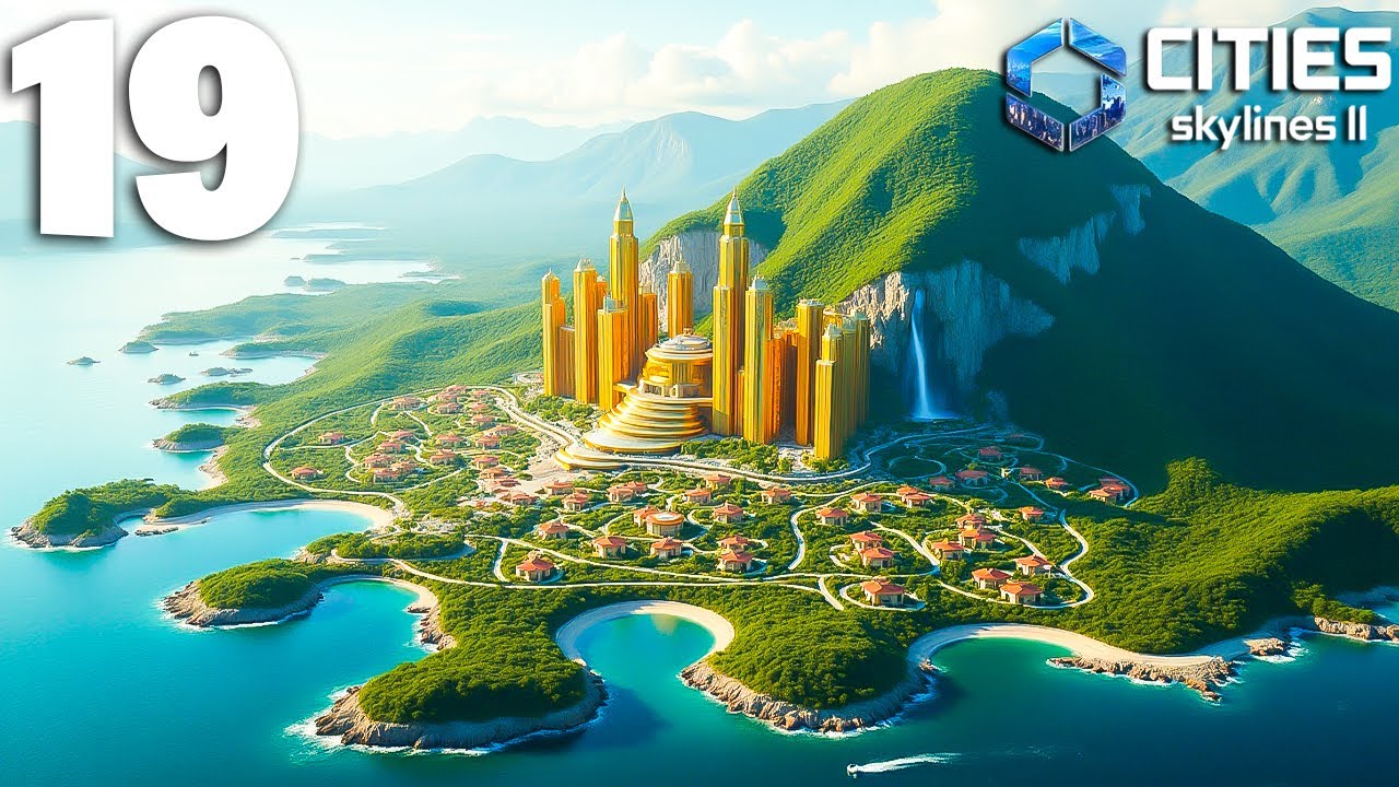 I BUILD A MOUNTAIN VILLAGE WITH A WATERFALL | CITIES SKYLINE 2!