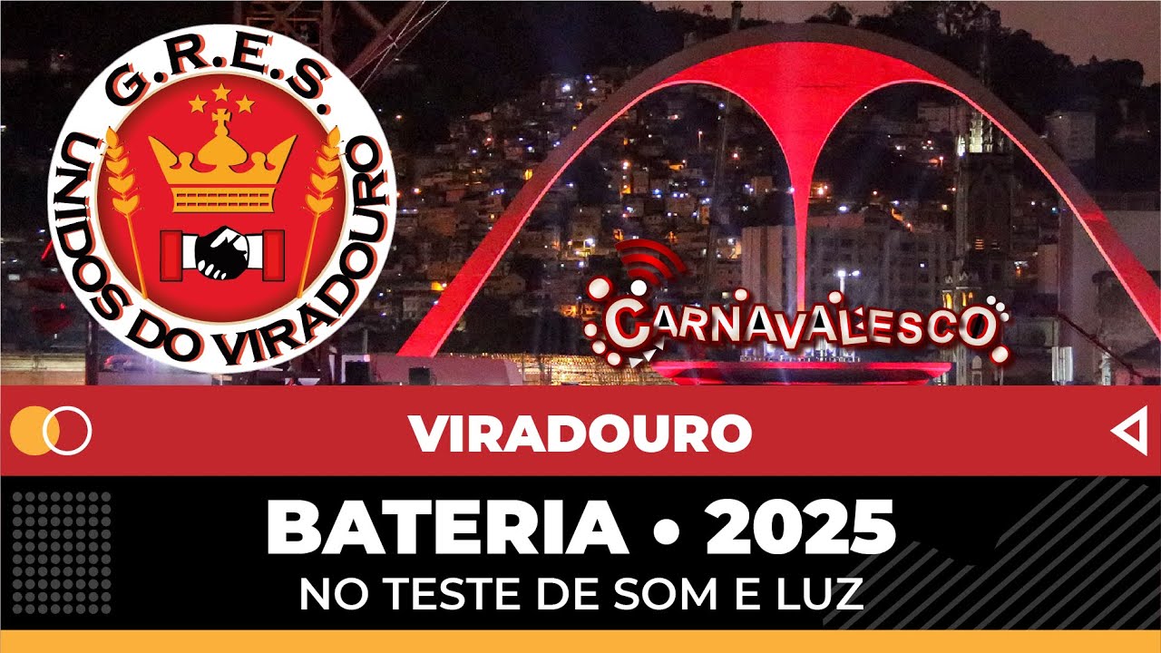 VIRADOURO 2025 BATERIA NO ENSAIO TÉCNICO NA SAPUCAÍ