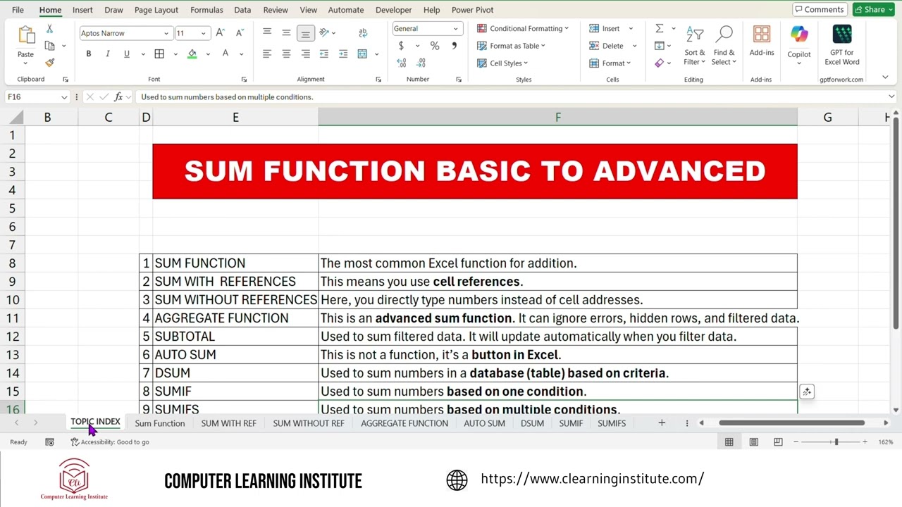 Excel SUM Function Complete Tutorial (Basic to Advanced) | 20 Min Me Master SUM 🔥