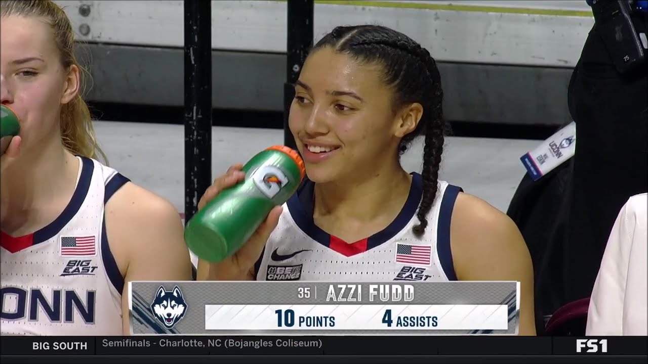 AZZI FUDD RETURNS From Knee Injury, Scores 10 In Big East Tournament Opener | #9 UConn Huskies