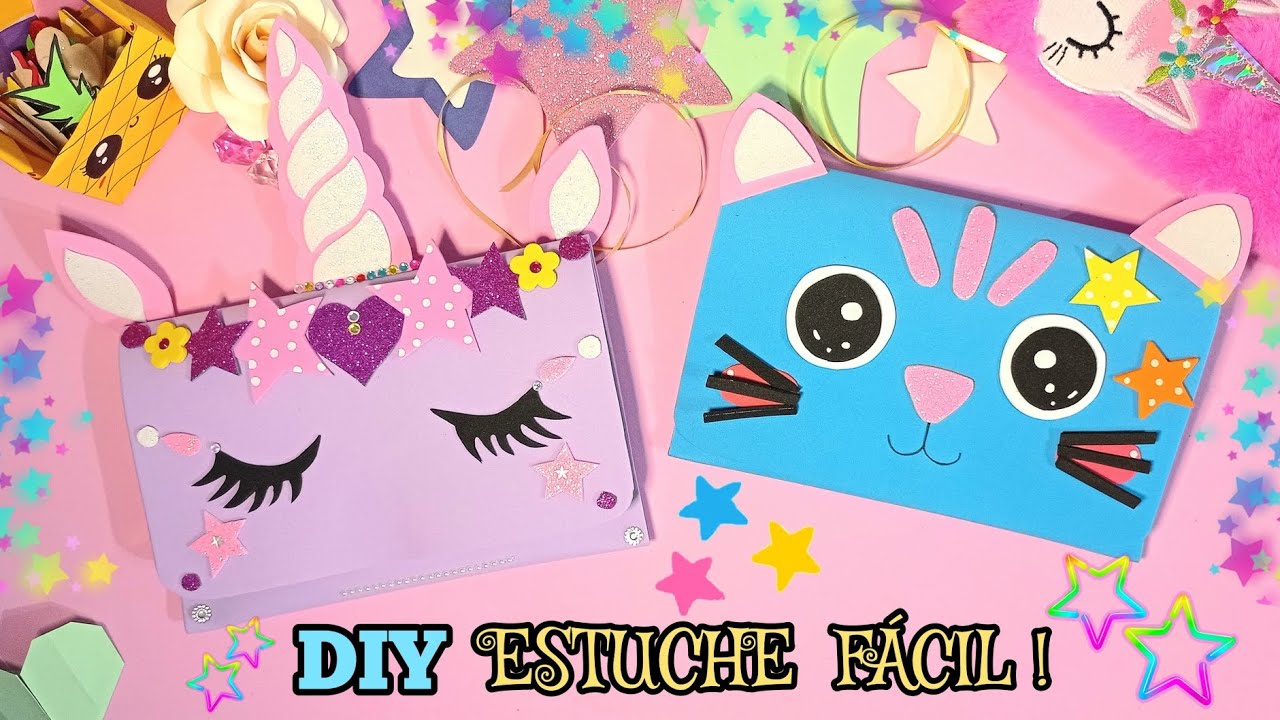 DIY Estuche / Lapicera goma eva / Manualidades fáciles / Ideas fáciles de hacer en casa /