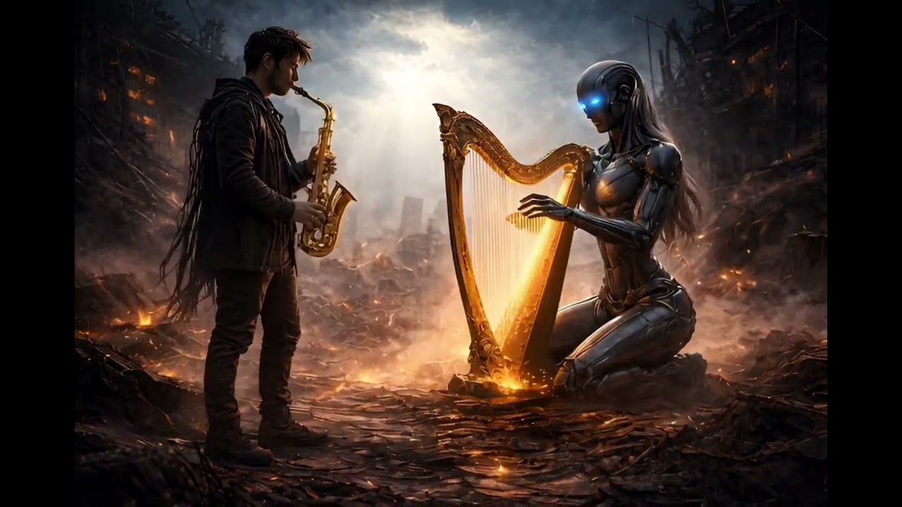 🇩🇪 Der Stahl Singt #music #german #harp #saxophone #sax #postapocalyptic #chill #chillmusic