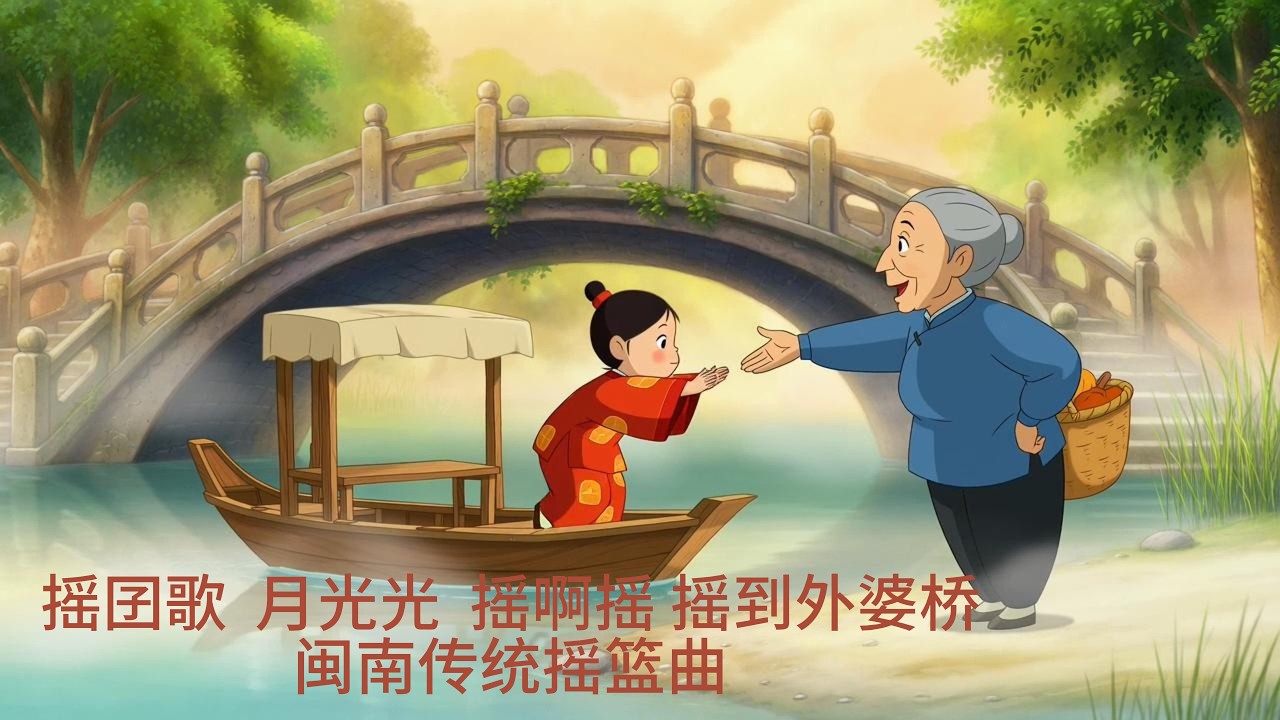 摇囝歌  月光光  摇啊摇 摇到外婆桥 方言之美00后听不懂的闽南童谣，却藏着最温柔的童年🌊 阿嬷的哄睡歌，听完心都化了。轻松愉悦田园童谣+轻ambient folk，安静助眠，温柔治愈,学习,放松。