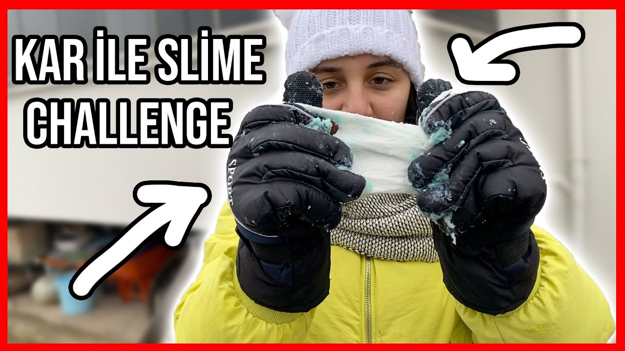 KAR İLE SLİME YAPTIK! **RENKLİ VS BEYAZ KAR SLİME CHALLENGE** Dobişko Tv