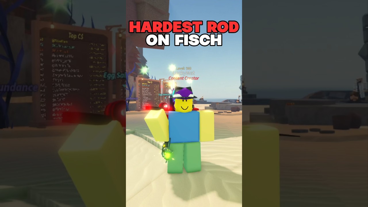 The Tryhard rod is WAY too Hard 💀😅 #roblox #fisch #robloxfisch