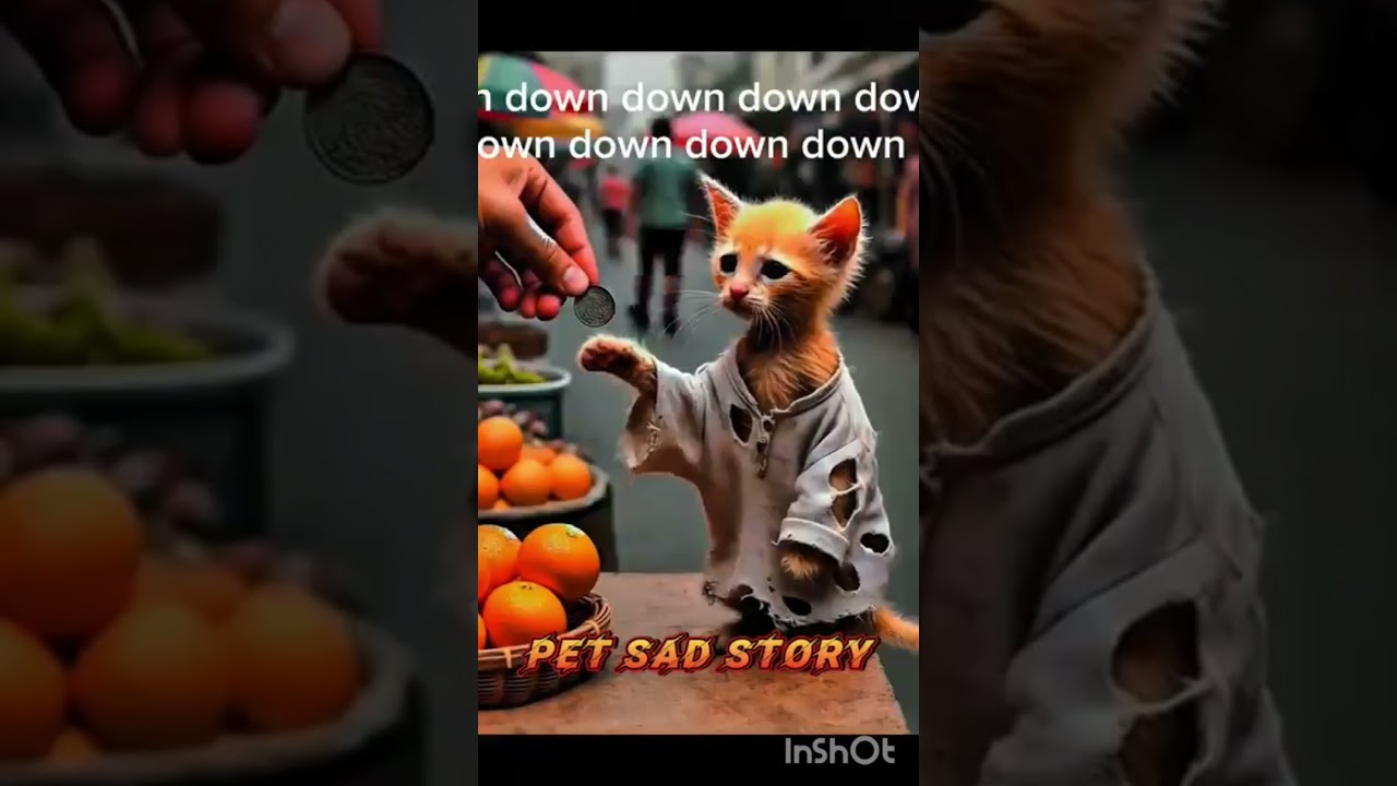 sad cat story😿 but with happy ending😁 #sad #music #love #cat #shorts #trending