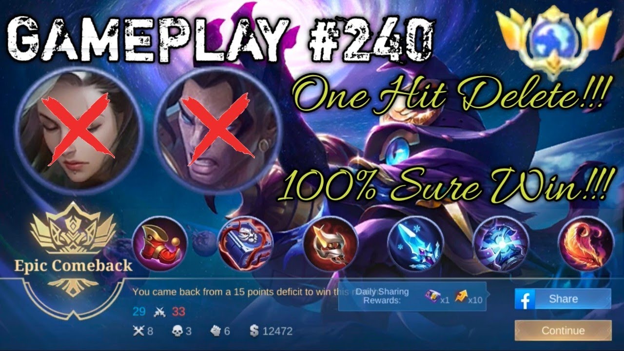 Cyclops MVP Gameplay #240 (Best Build One Hit Delete Benedetta & Brody! - Epic Comeback) - MLBB