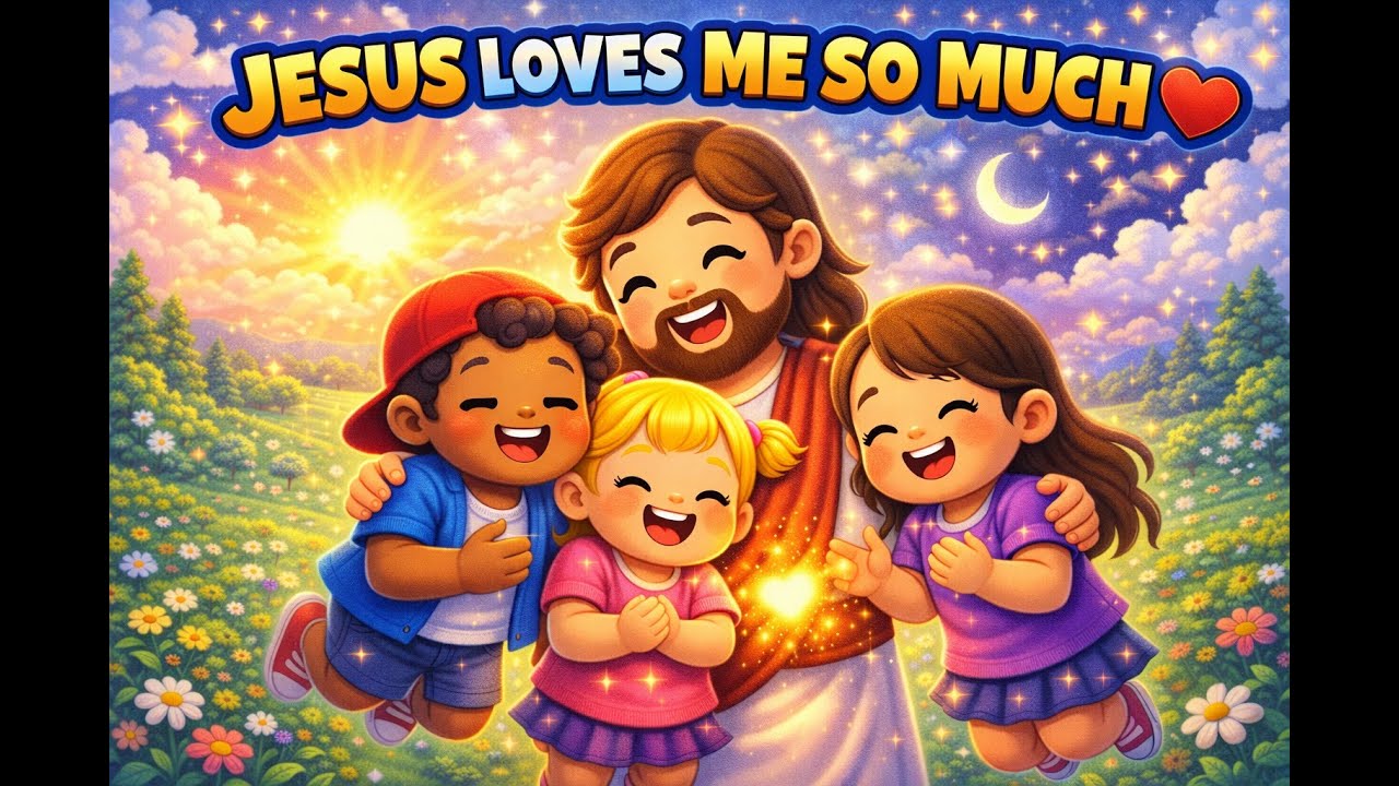 Jesus Loves Me So Much ❤️ | Sweet Christian Kids Worship Song | Bible Song for Children