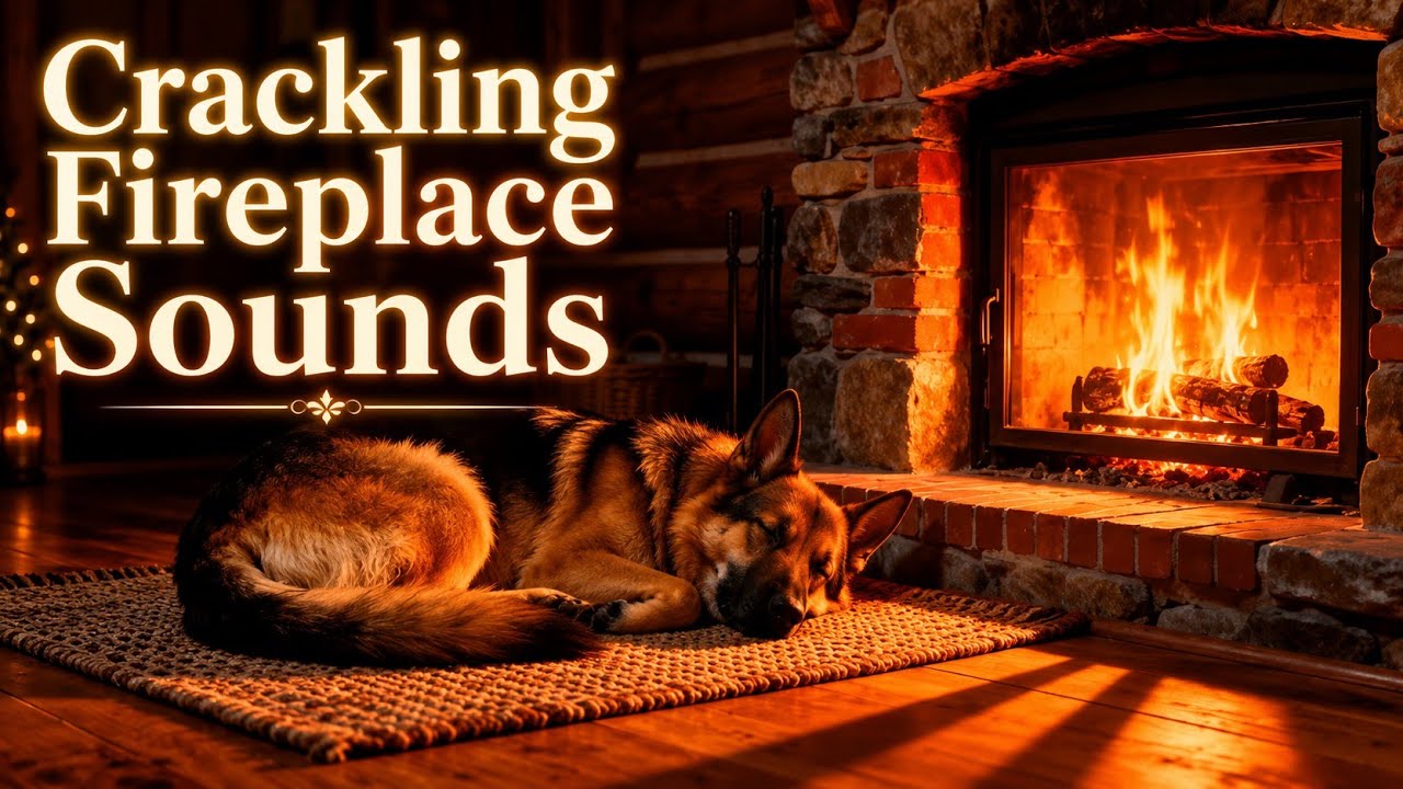 Crackling Fireplace Sounds | Cozy Winter Ambience for Deep Relaxation & Sleep