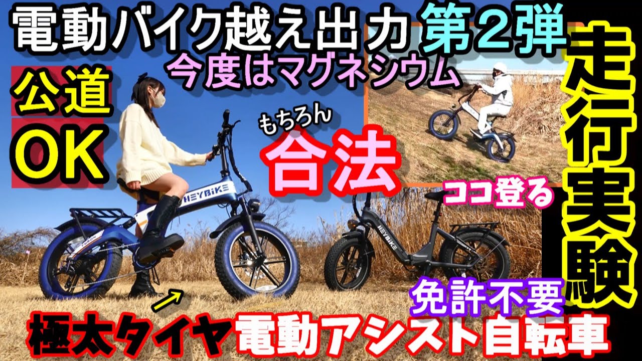 【合法2】今度はマグネシウムボディ 電動バイク越え大出力電動アシスト自転車 免許やナンバー不要公道OK 750W出力で制御もパワーアップ　前後フルサス＆油圧ディスクブレーキheybike Tyson