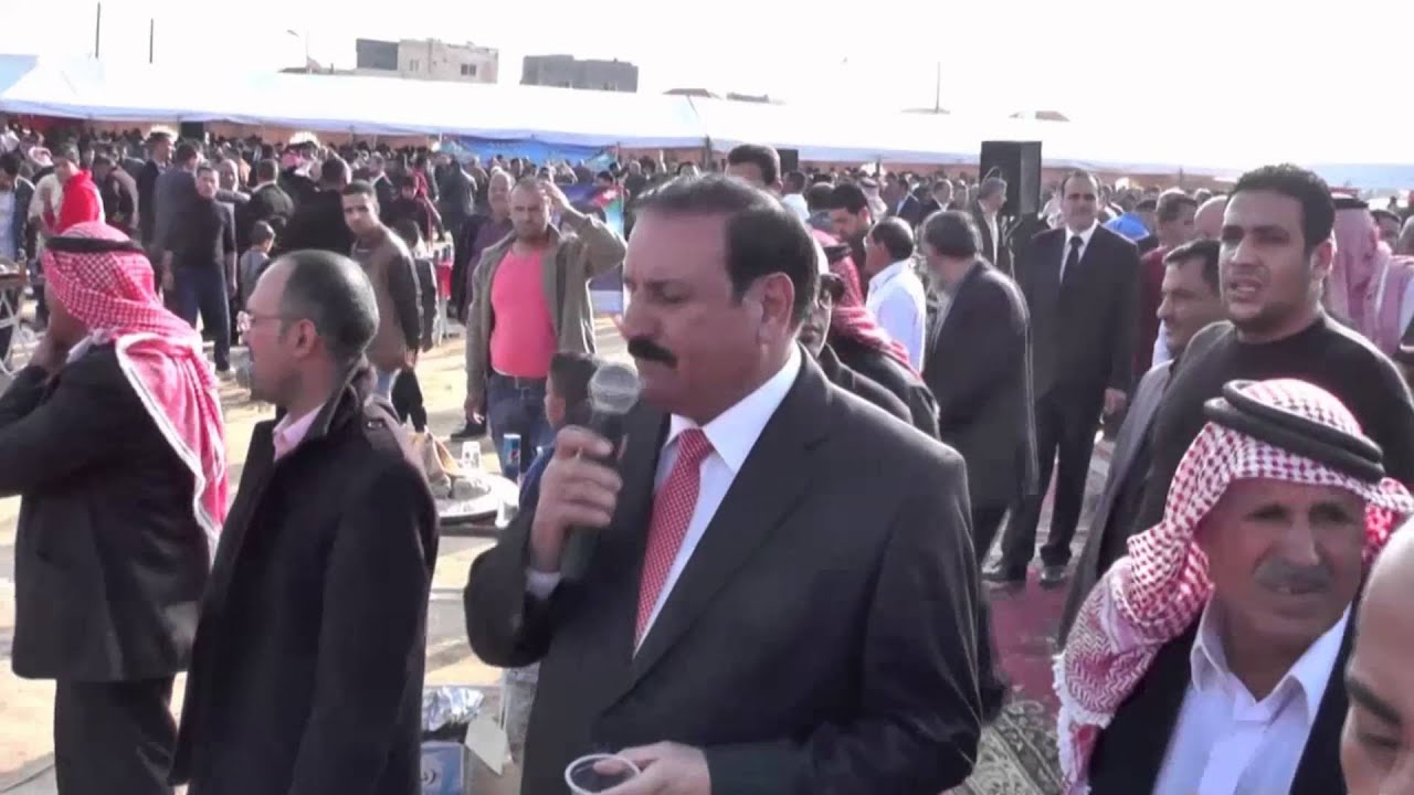 مهرجان زواج الاستاذ زيد نجل النائب الدكتور نايف باشا زيد الدوجان الخزاعله (اكبر وليمة غداء بالاردن)