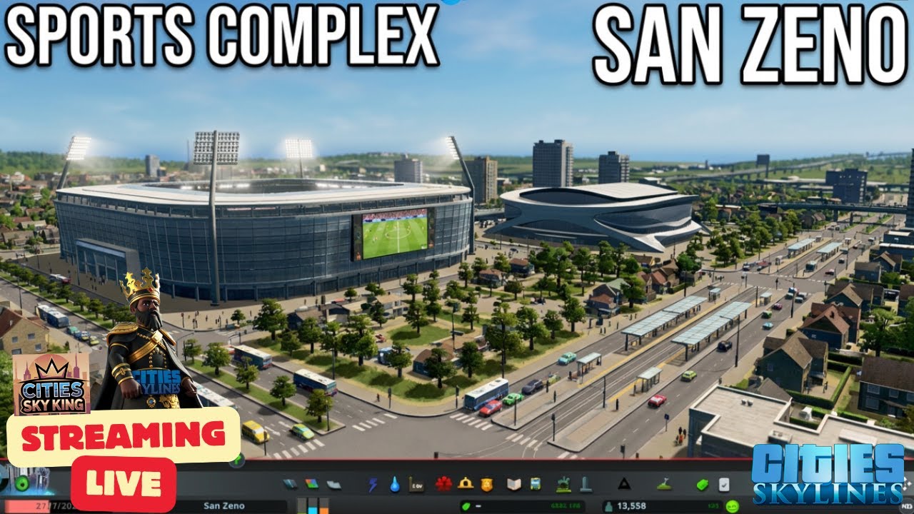 Building San Zeno’s Sports Complex & Residential District 🏟️🏘️ | Cities: Skylines
