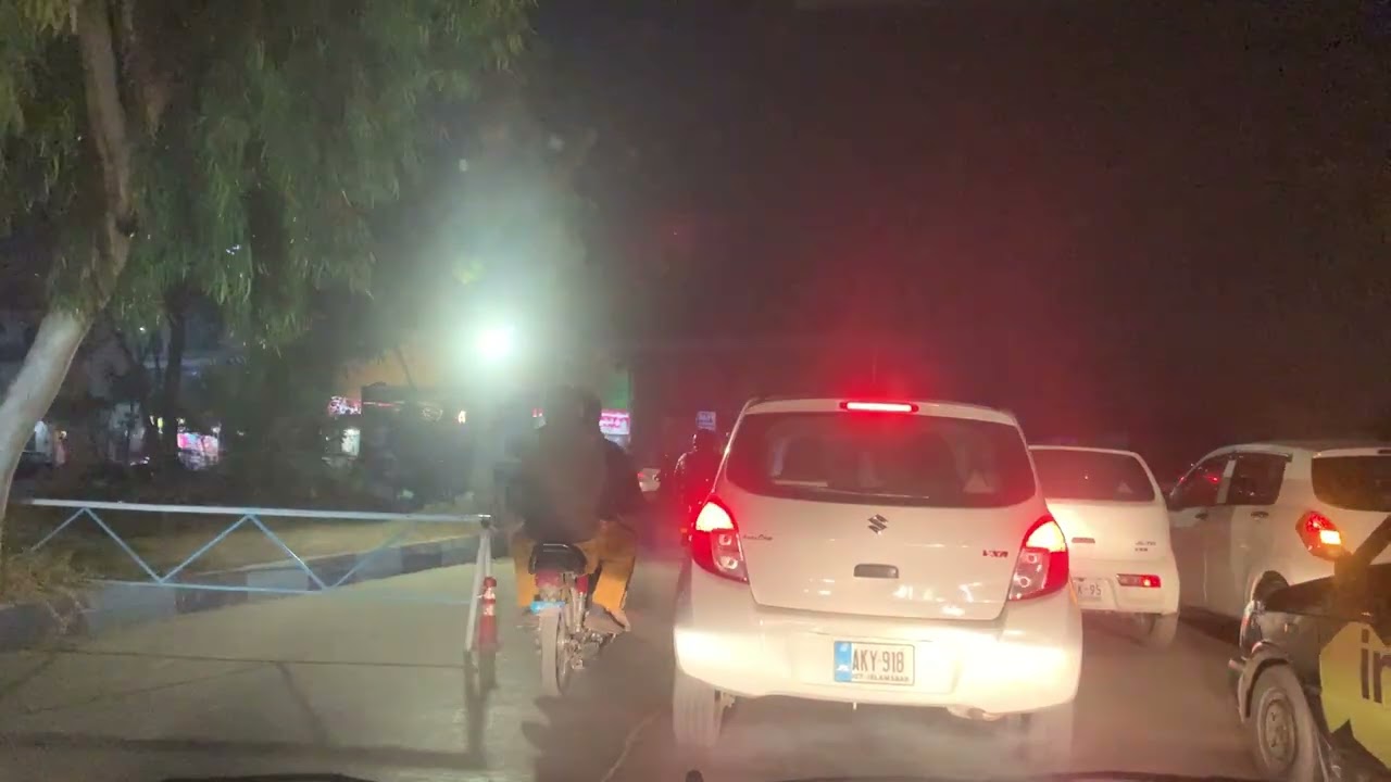 Travel In Islamabad streets #travel #islamabad #street #night 
