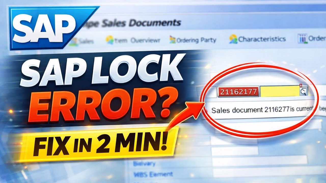 Document being processed by another user? SAP Fix