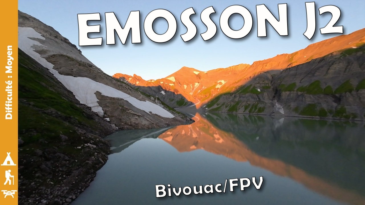 Lacs d&rsquo;Emosson J2, Cheval Blanc et Lac Vert (rando bivouac drone fpv)