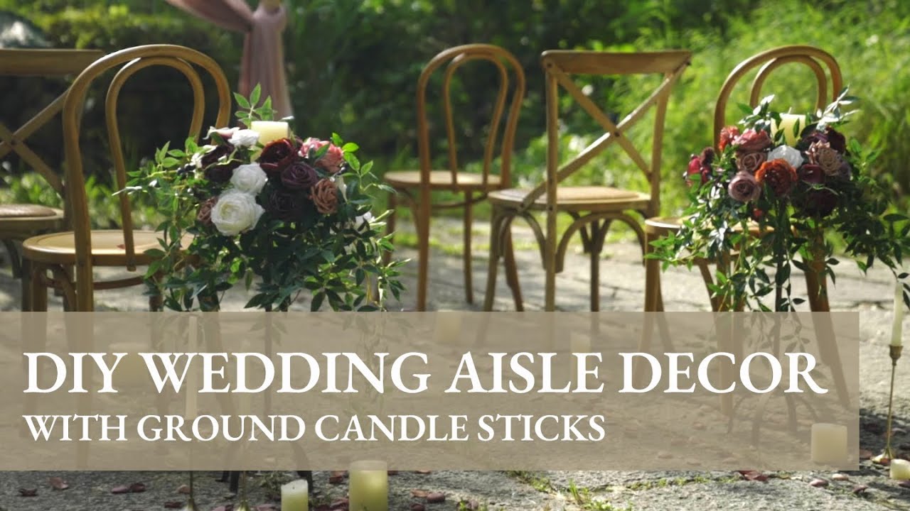 Ling's Tutorial: DIY wedding aisle decoration with ground candle sticks
