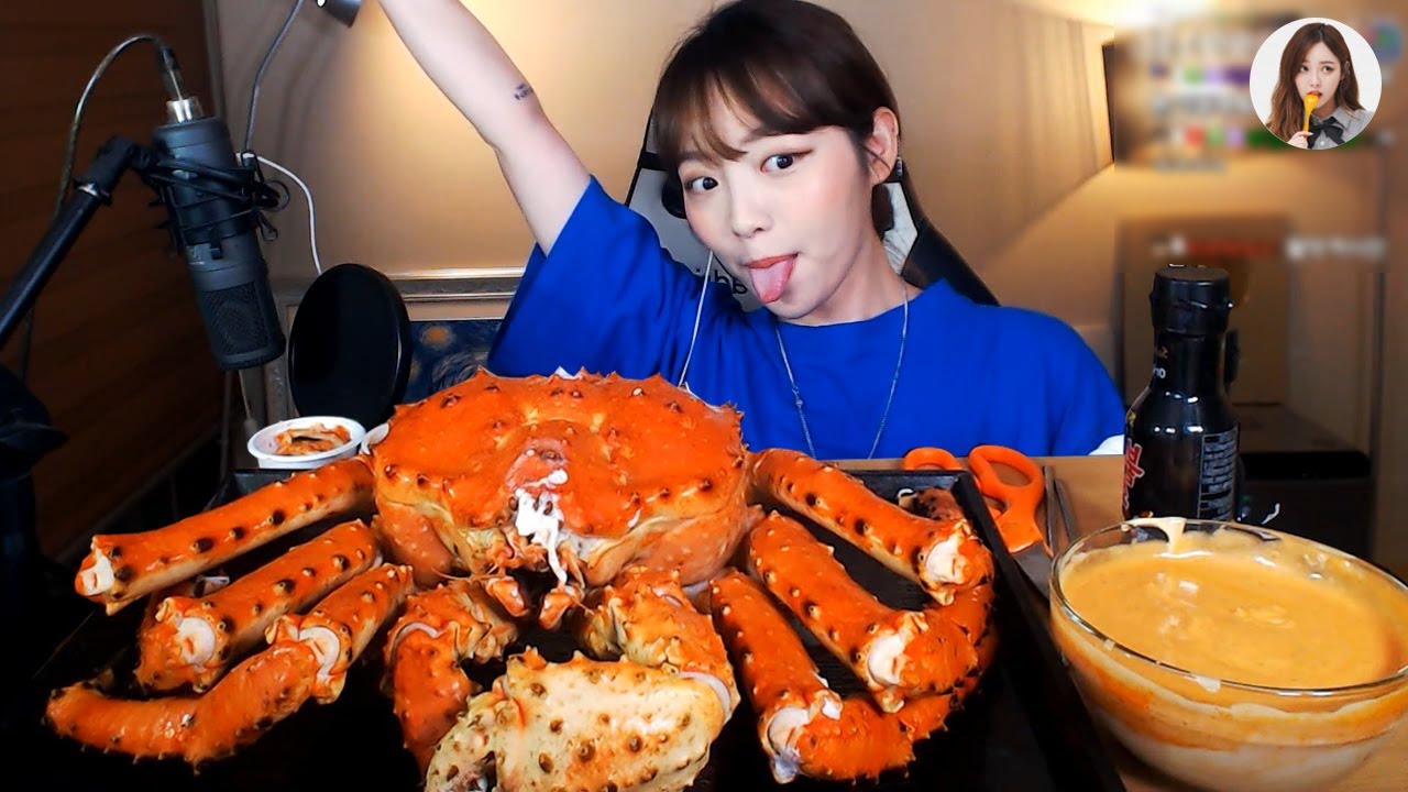 40만원 괴물킹크랩!! 불닭소스에 푹 찍어서 먹방 Mukbang