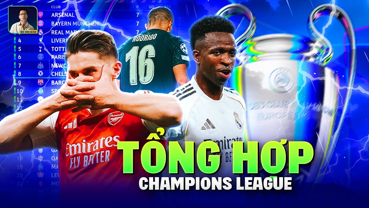 TỔNG HỢP CHAMPIONS LEAGUE: ARSENAL HIÊN NGANG VÀO KNOCK OUT, PHẦN CÒN LẠI ĐẠI CHIẾN VÀO TOP 8