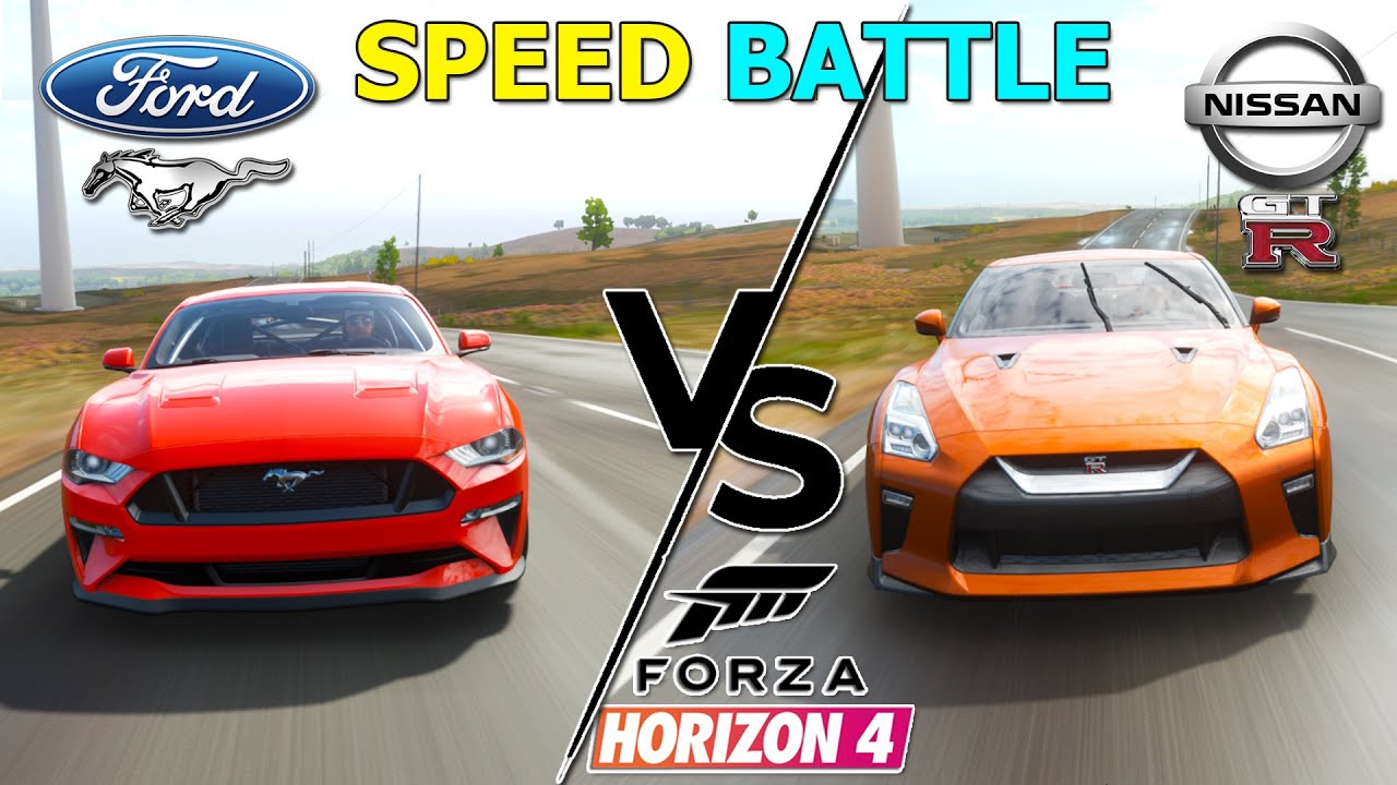 FORD MUSTANG GT VS NISSAN GTR | SPEED BATTLE | FORZA HORIZON 4 | INCREDIBLE GAMING IG