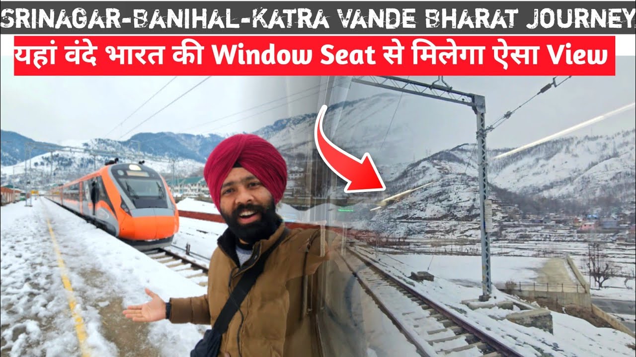 Srinagar To Banihal Scenic Journey In Vande Bharat Express ... *Aisa Nazara Sirf Yha Milega*..
