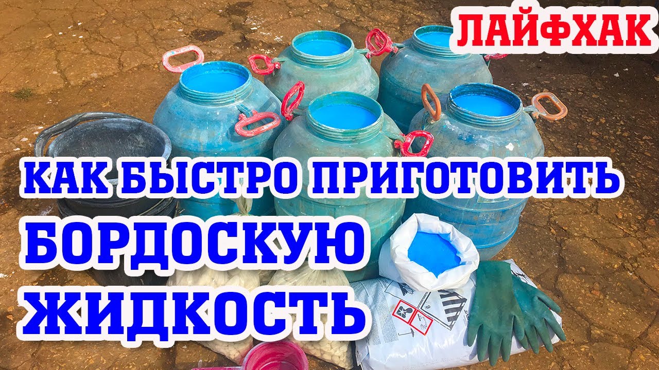 Как быстро приготовить БОРДОСКУЮ ЖИДКОСТЬ/полезный ЛАЙФХАК!!!