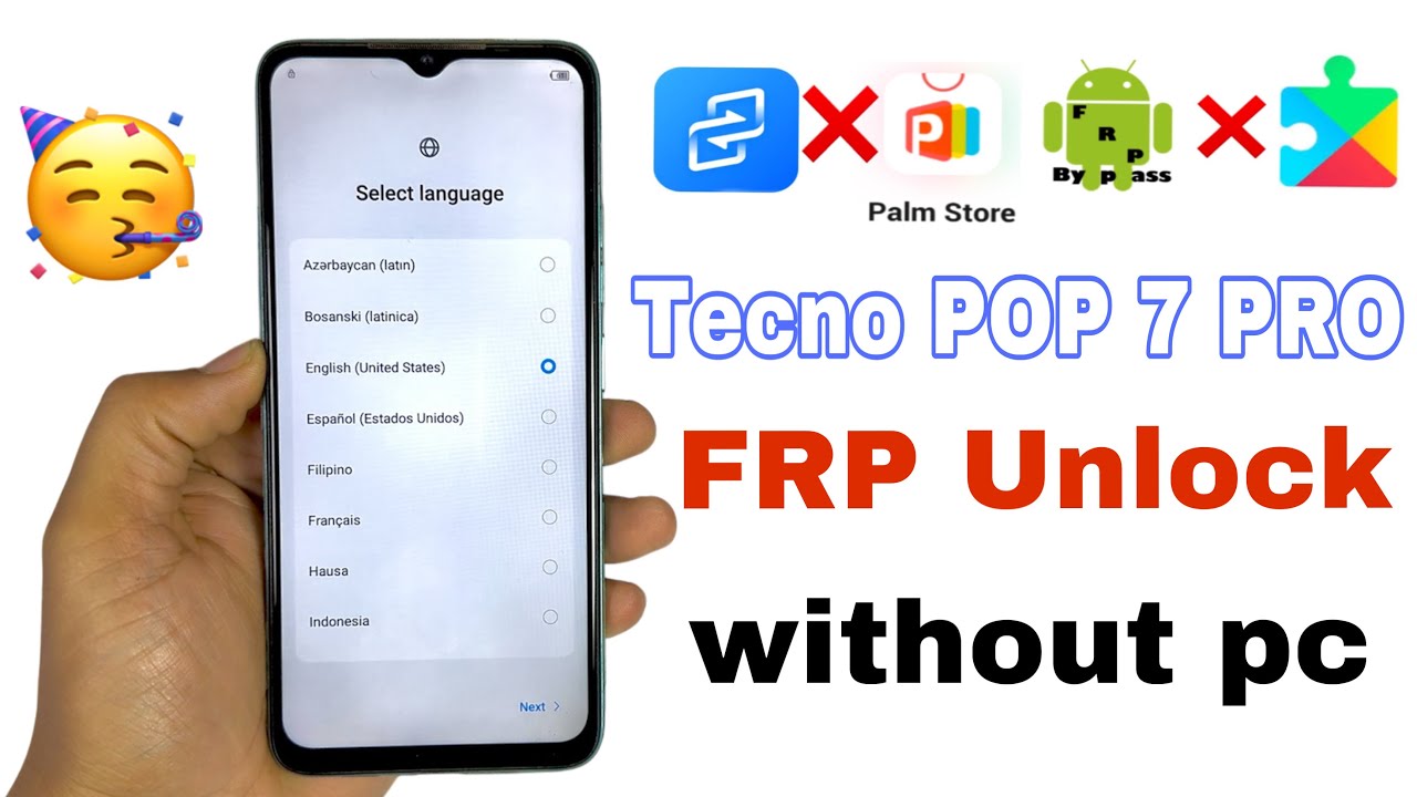 Tecno POP 7 Pro FRP Unlock 2025 | app not working without pc