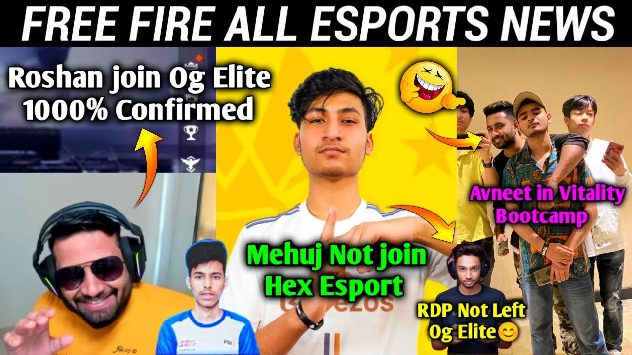 Roshan join Og Elite 1000% Confirmed | Mehul Not Join Hex Esport | Avneet in Vitality Bootcamp
