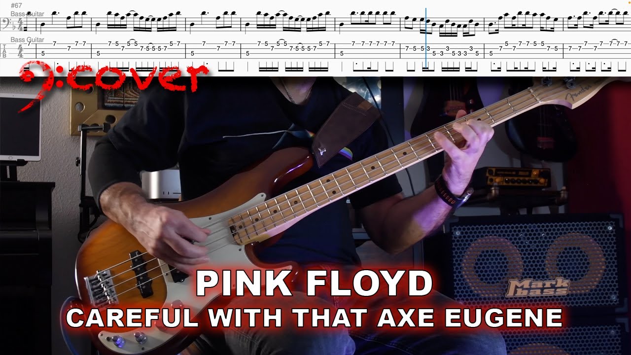 Pink Floyd – Careful With That Axe, Eugene (Live at Pompeii) | Bass Cover + Tabs | 4K