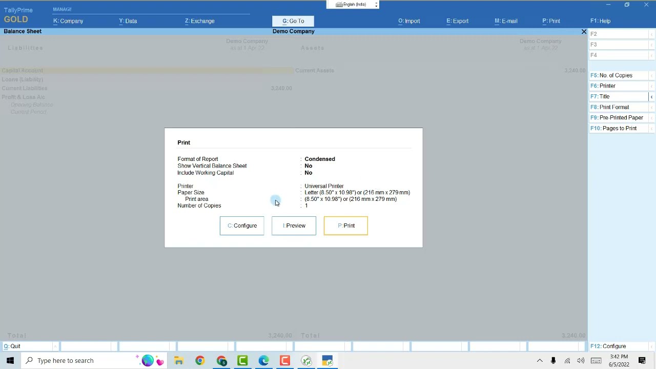 How To Print in Tally on AWS Cloud