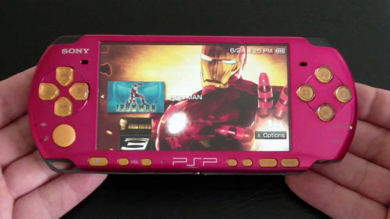 Custom Sony PSP 3000 - Avengers Iron Man PlayStation Portable 8GB (MINT)