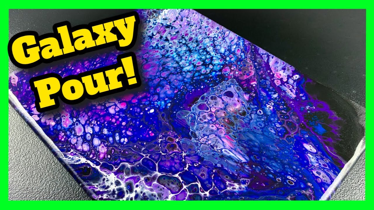 Acrylic Pouring Flip Cup Galaxy Fluid Art with JMoPainting