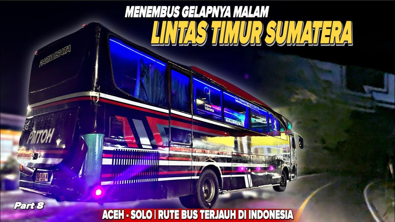 Menembus Gelap Nya Malam Lintas Timur Sumatera | Trip Report Bus PMTOH Aceh - Solo