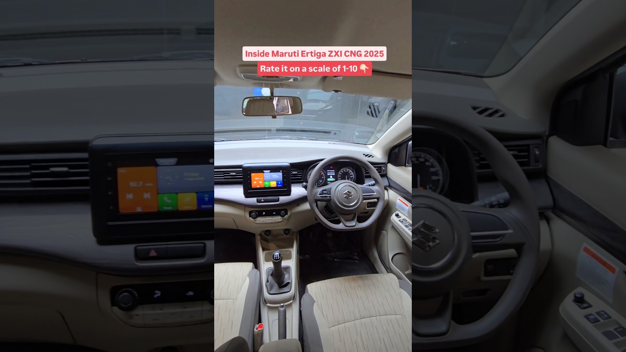 Interior of Maruti Ertiga ZXI CNG 2025 😍 #shorts #ertigazxi2025