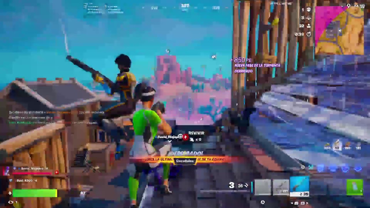 Jugando a fortnite