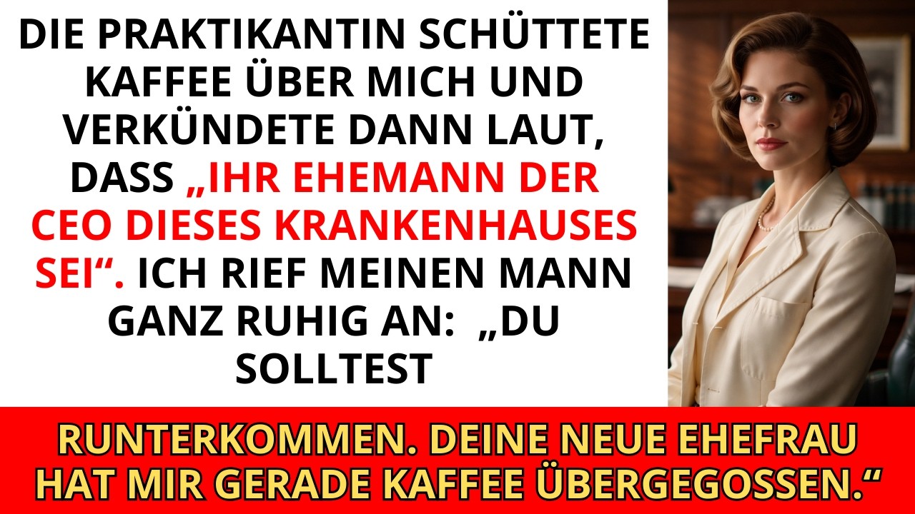 Eine Praktikantin schüttete Kaffee über mich und behauptete, der CEO sei ihr Ehemann. Also rief...