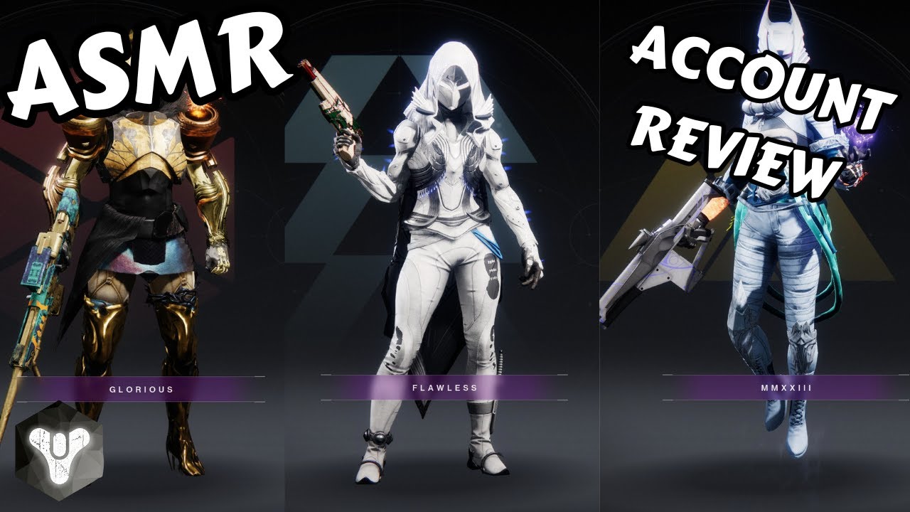 ASMR Destiny 2 FULL ACCOUNT REVIEW !!   | Relaxing Whispering Ramble + Keyboard Sounds |