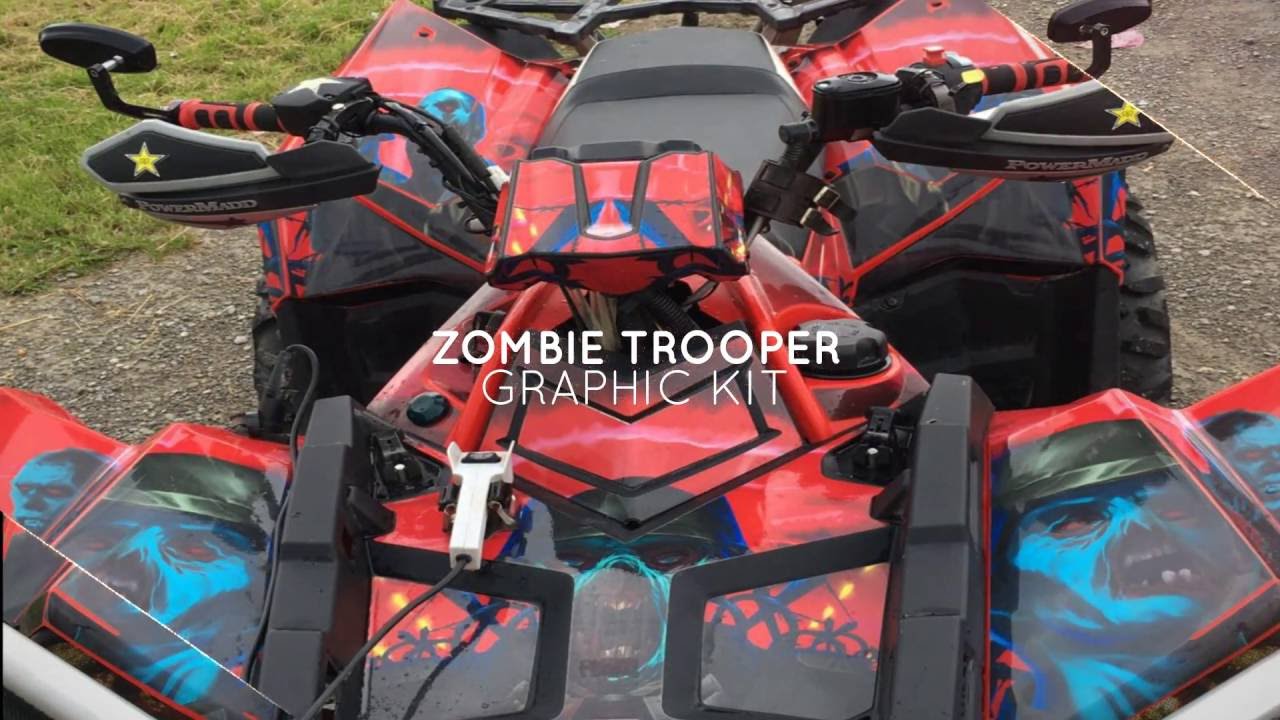 AMR Racing Zombie Trooper graphic kit on a Polaris Scrambler 1000 XP