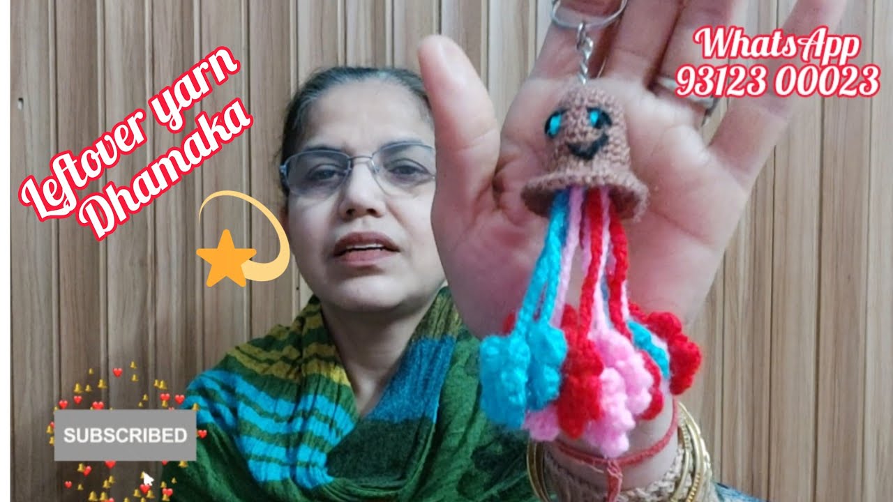 Beginners friendly, best out of waste, cunning flowerman keyring tutorial with Talentedhousewife 