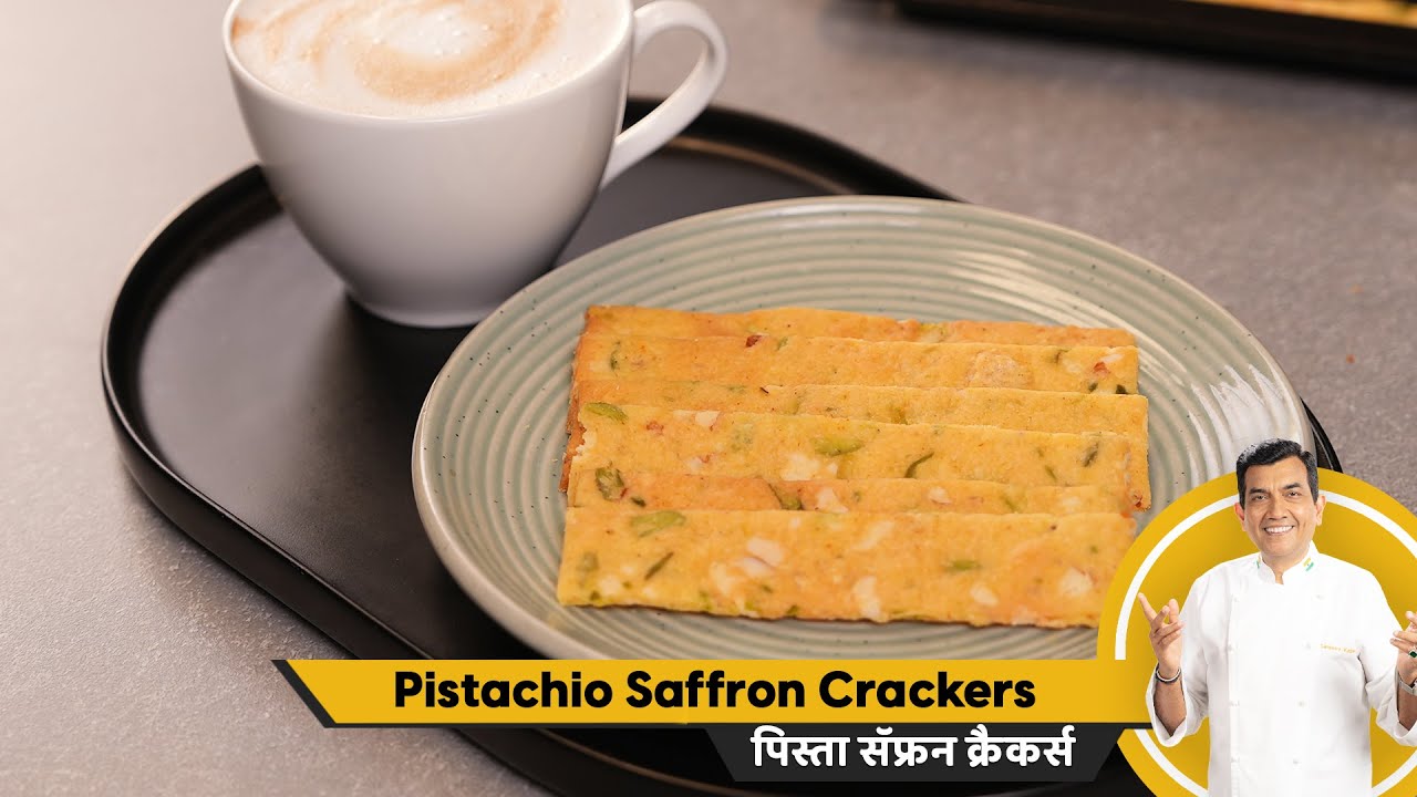 Pistachio Saffron Crackers | पिस्ता सॅफ्रन क्रैकर्स | Sanjeev Kapoor Khazana