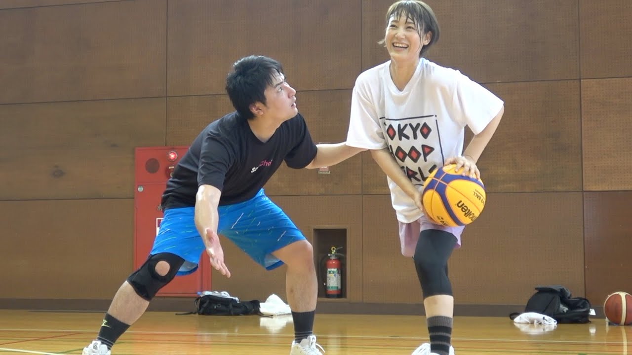 【バスケ】岡田麻央とJUNJUN初の1on1！ボコボコにしてやるけぇのぉ【因縁の対決】