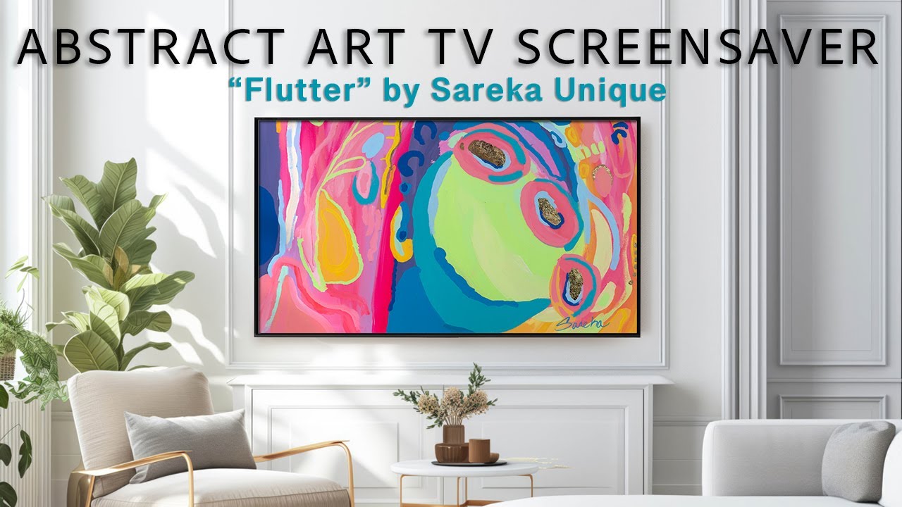 4K TV Art Screen Saver | Colorful Abstract Art | Flutter by Sareka Unique