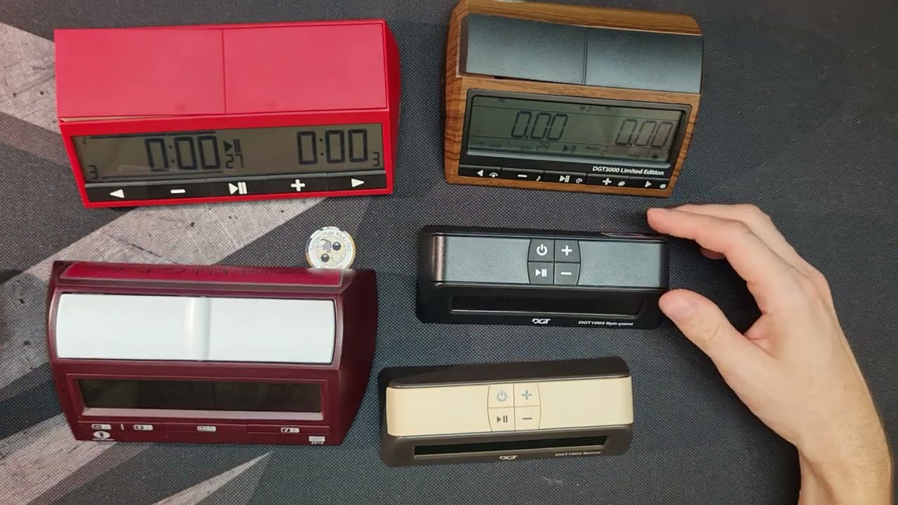 Recenzja porównawcza DGT 2500 2010 3000 1005 i 1002 jako zegarów do Go z Byo-Yomi i Fischerem test