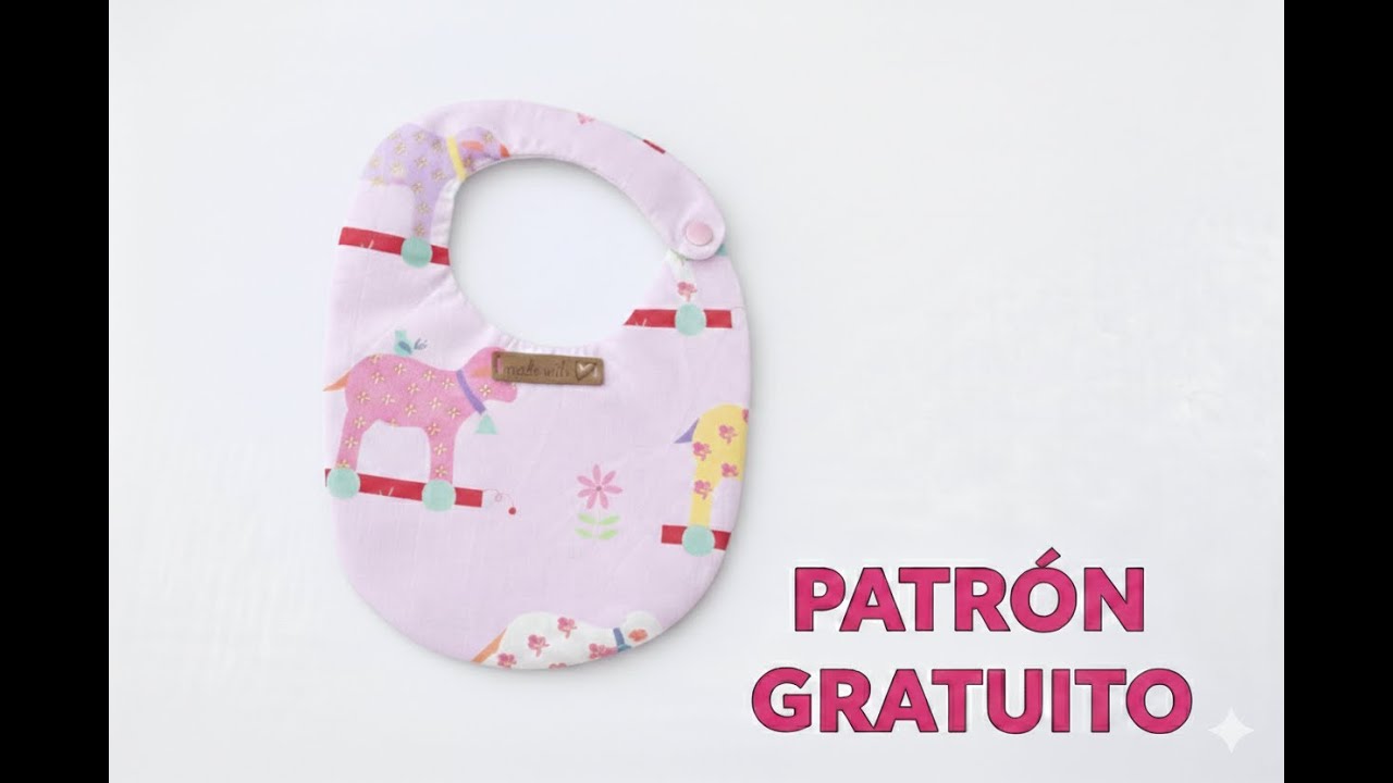 Babero para bebé | Patrón GRATIS 3 y 6 meses | Costura fácil