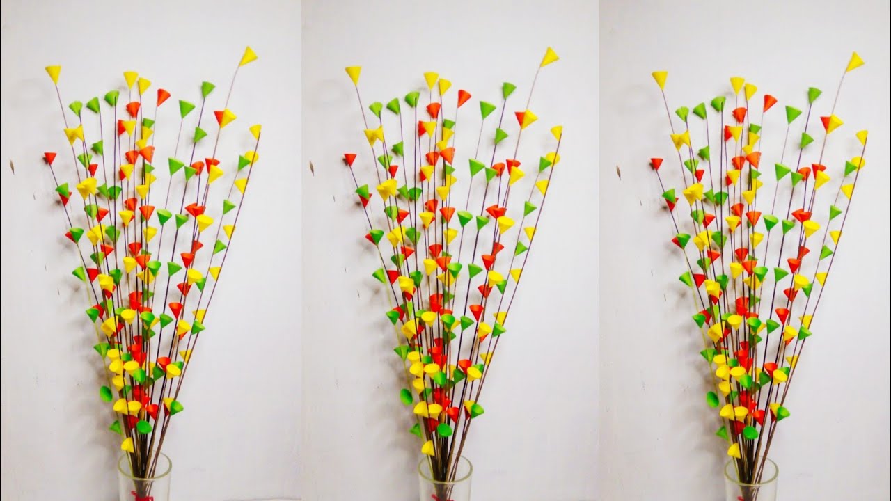Broom leaf craft idea! Best out of waste / Room decor / Reuse of broom stick