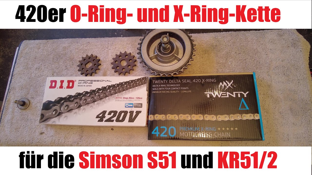 420er O-Ring und X-Ring-Kette für die Simson S51 und KR51/2 | Vorstellung und technische Daten