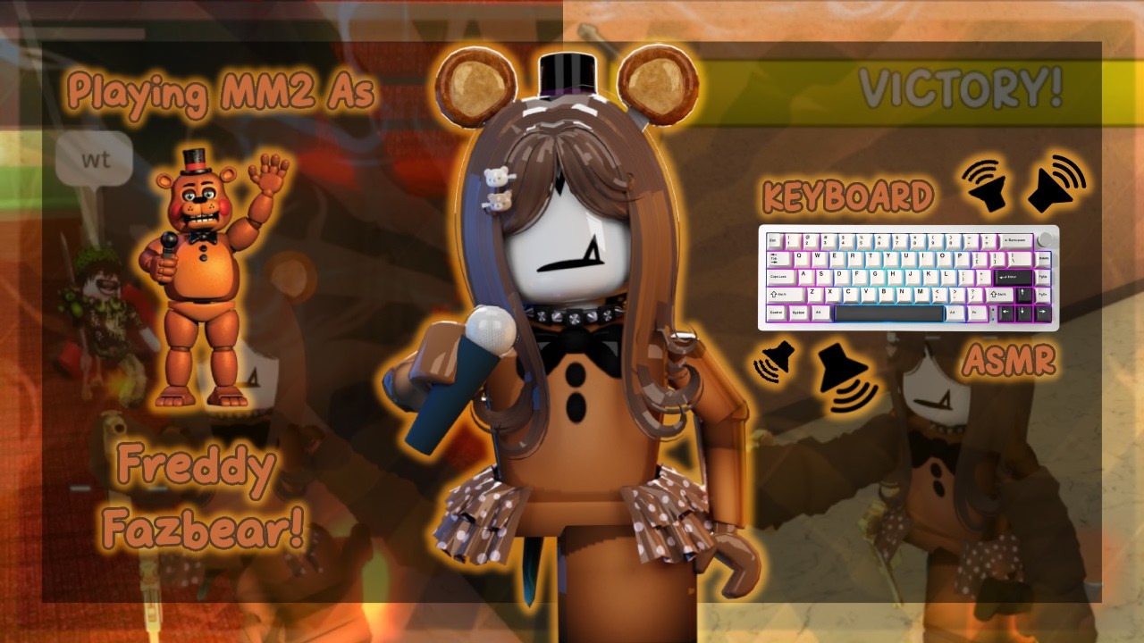 Playing MM2 as FREDDY FAZBEAR! 🧸 *Keyboard ASMR*