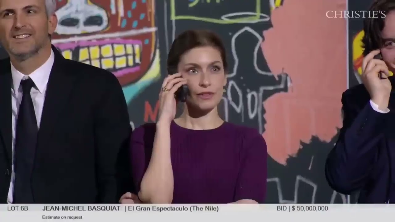 Christie’s 21th Century evening sale, Jean Michel Basquiat, El Gran Espectaculo, sold for 67,1M$